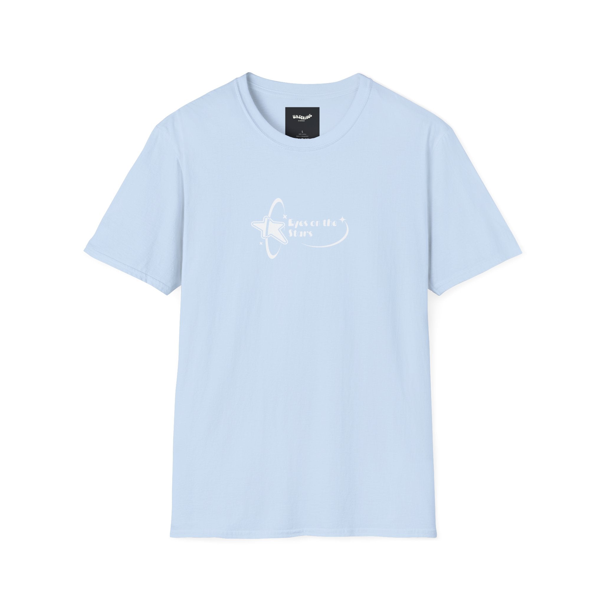 Eyes on the Stars Graphic Tee in Light Blue.