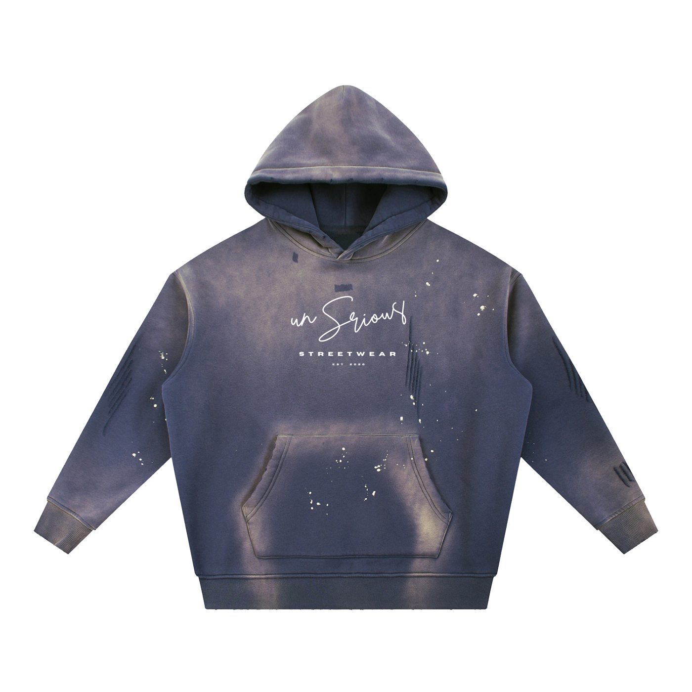 Unserious Streetwear Acid Wash Hoodie.